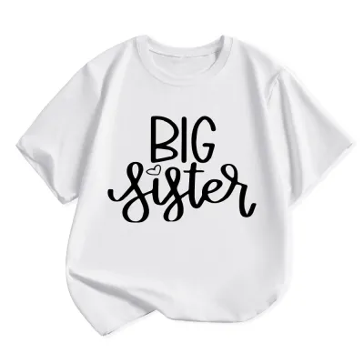 Kids Toddler Boys Girls Fashion Casual Alphabet Print Short Sleeve Round Neck T-Shirt