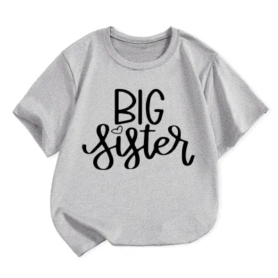 Kids Toddler Boys Girls Fashion Casual Alphabet Print Short Sleeve Round Neck T-Shirt