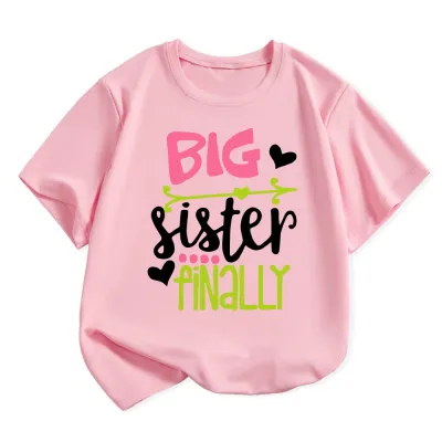 Kids Toddler Boys Girls Fashion Casual Alphabet Print Short Sleeve Round Neck T-Shirt