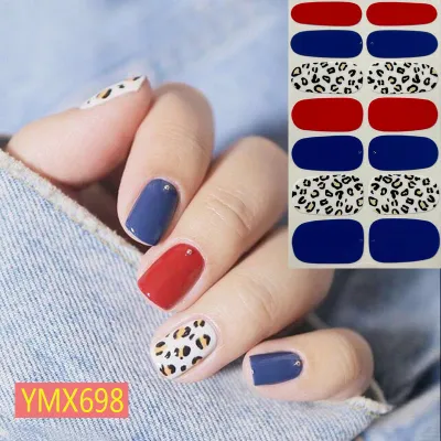Autumn Winter Leopard Cow Pattern Nail Art Stickers Beauty Nails