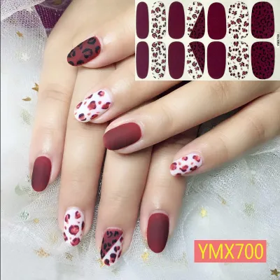 Autumn Winter Leopard Cow Pattern Nail Art Stickers Beauty Nails
