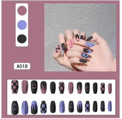 Fashion Armor Removable Finished Press On Nails Simple Wearable 20G