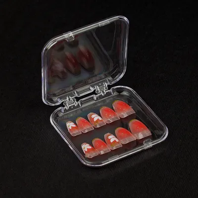 75*75*16mm Plastic False Nail Display Packaging Box Beauty Nails