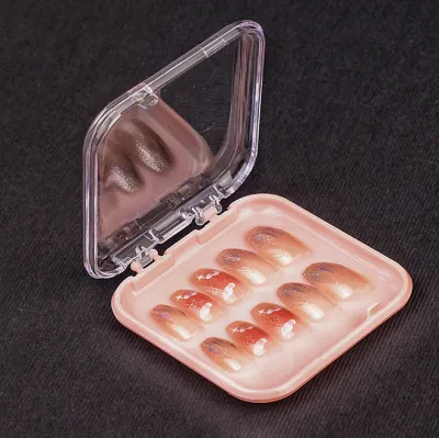 75*75*16mm Plastic False Nail Display Packaging Box Beauty Nails
