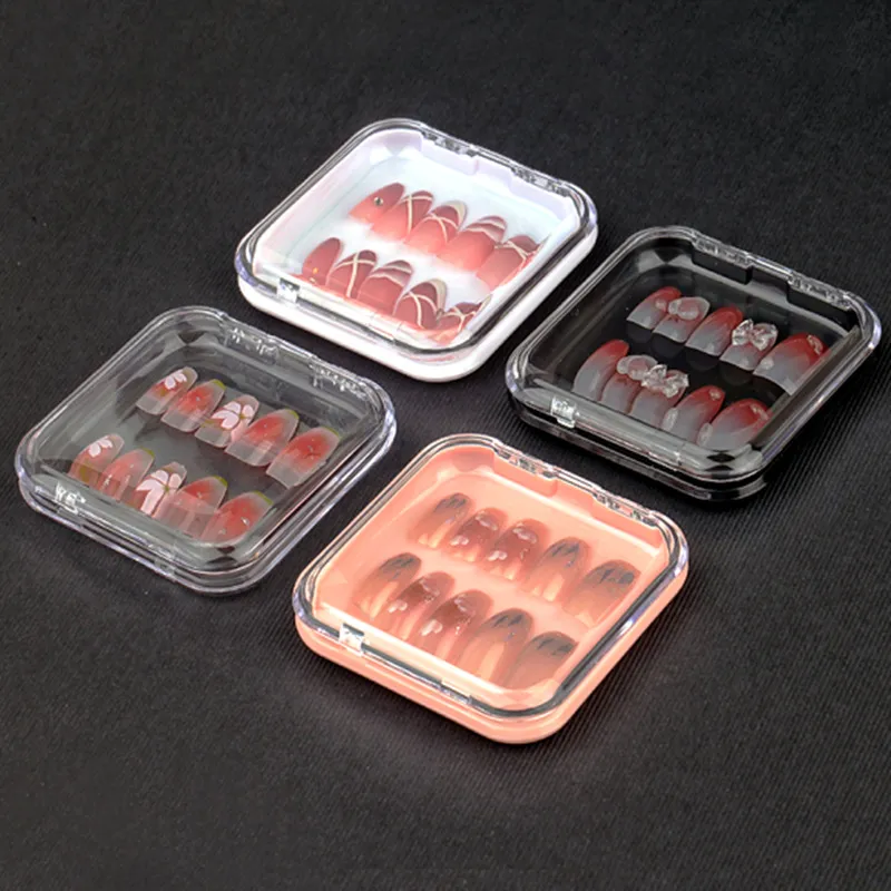 75*75*16mm Plastic False Nail Display Packaging Box Beauty Nails