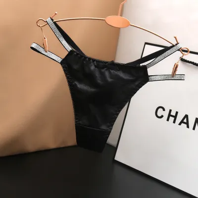 Women Sexy Satin Cutout G-String Panties