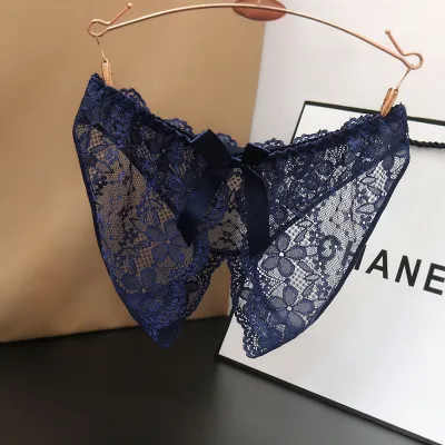 Women Sexy Mesh Lace Open Crotch Panties