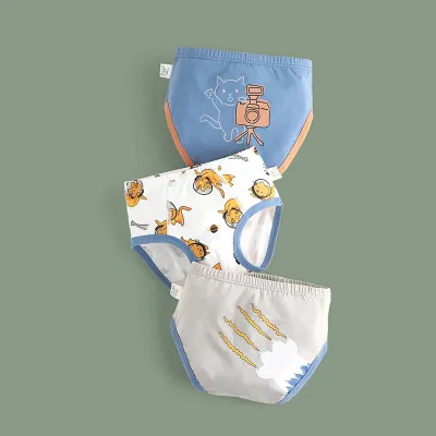 Kids Toddler Boys Cotton Cartoon Print Underwear Briefs Sets Pajamas