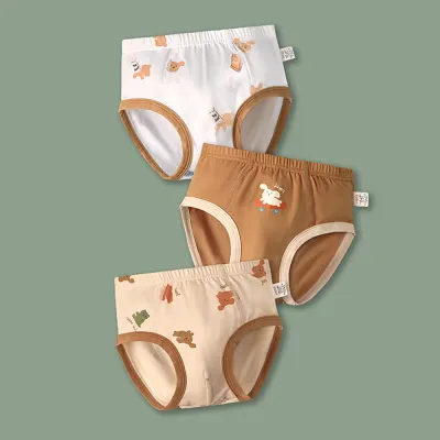 Kids Toddler Boys Cotton Cartoon Print Underwear Briefs Sets Pajamas