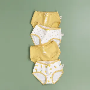 Kids Toddler Girls Cotton Underwear Cartoon Print Briefs Sets Pajamas