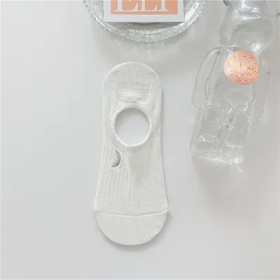 Women Fashion Cute Floral Bow Rabbit Embroidered Silicone Non-Slip Socks
