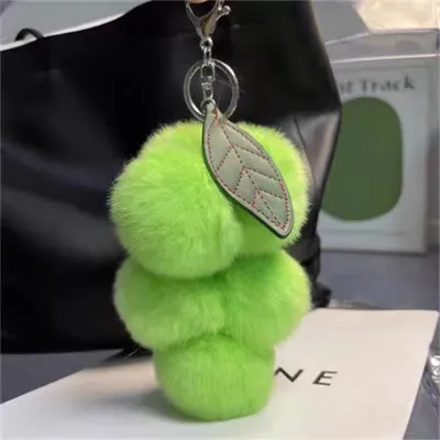 Women Fashion Creative Plush Grape Key Chain Pendant Pastoral Style Bag Hanging Ornament