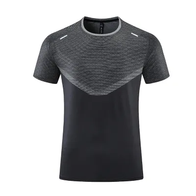 Men Casual Sports Basic Tight Quick Dry Short Sleeve Training T-Shirt