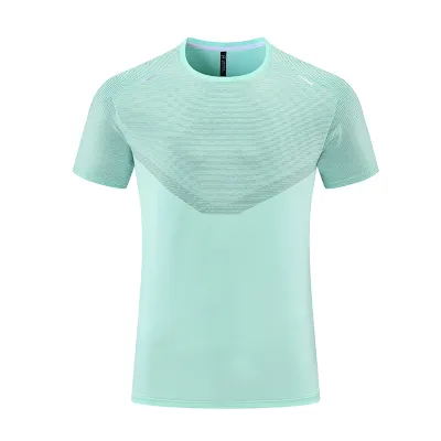 Men Casual Sports Basic Tight Quick Dry Short Sleeve Training T-Shirt