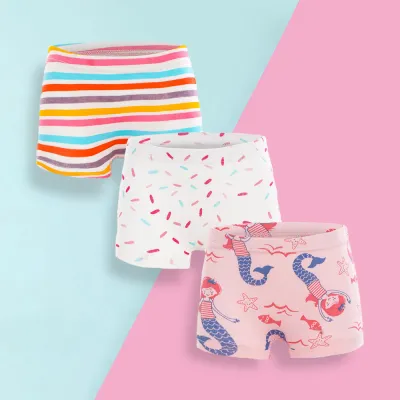 Kids Toddler Girls Cute Cartoon Print Cotton Panties Underwear Pajamas