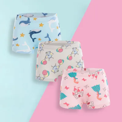 Kids Toddler Girls Cute Cartoon Print Cotton Panties Underwear Pajamas