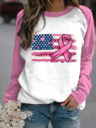 Women Casual Skull Maple Letters Print Crewneck Long Sleeve Sweatshirt