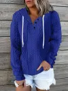 Color Blue Dark Button-Jacquard