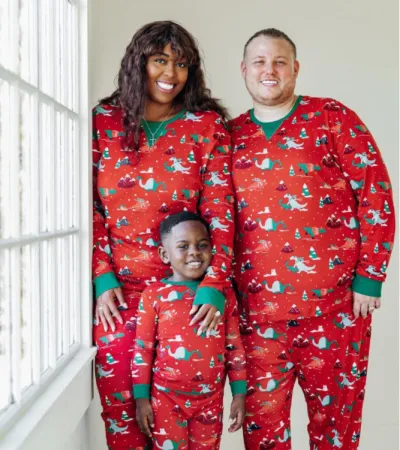 Christmas Print Long Sleeve Family Matching Pajamas
