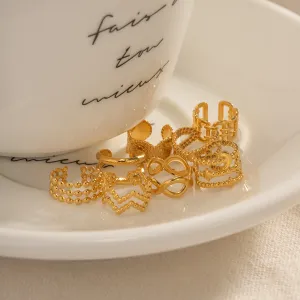 Women's Stainless Steel Braided Ear Clip Geometric Instagram Style Earrings