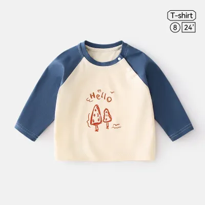 Kids Toddler Boys Girls Spring Autumn Casual Cute Cartoon Print Long Sleeve T-Shirt