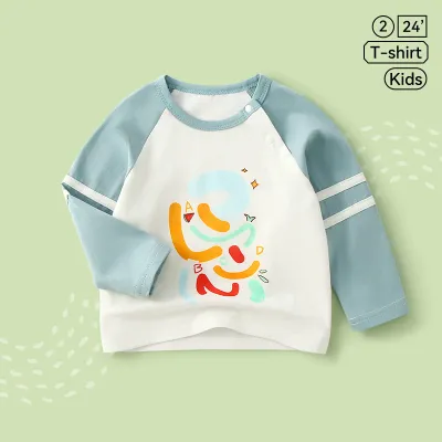 Kids Toddler Boys Girls Spring Autumn Casual Cute Cartoon Print Long Sleeve T-Shirt