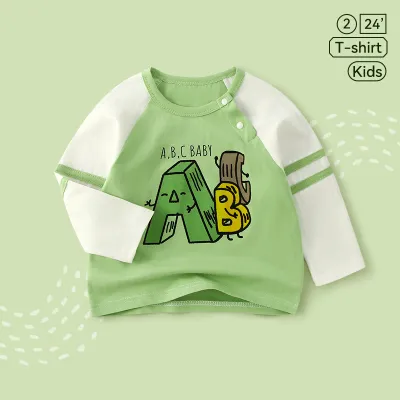 Kids Toddler Boys Girls Spring Autumn Casual Cute Cartoon Print Long Sleeve T-Shirt