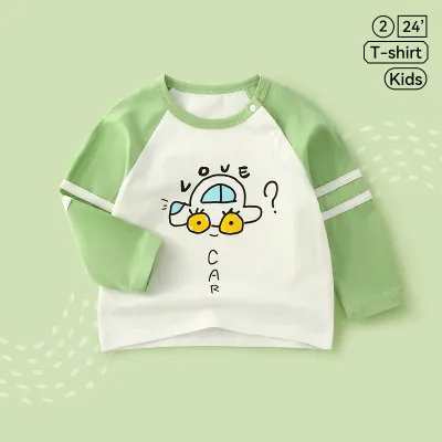 Kids Toddler Boys Girls Spring Autumn Casual Cute Cartoon Print Long Sleeve T-Shirt