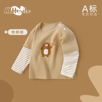 Kids Toddler Boys Girls Spring Autumn Casual Cute Cartoon Print Long Sleeve T-Shirt