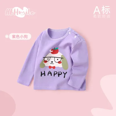 Kids Toddler Boys Girls Spring Autumn Casual Cute Cartoon Print Long Sleeve T-Shirt