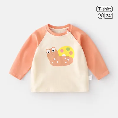 Kids Toddler Boys Girls Spring Autumn Casual Cute Cartoon Print Long Sleeve T-Shirt