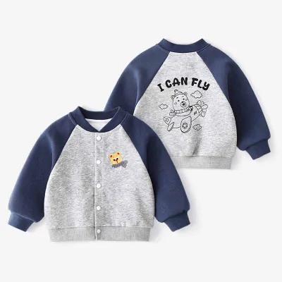 Kids Toddler Boys Girls Spring Autumn Casual Cute Cartoon Dot Print Long Sleeve Cotton Coat