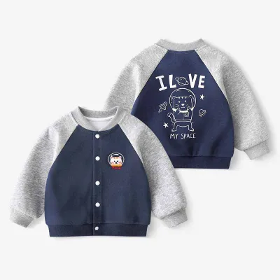 Kids Toddler Boys Girls Spring Autumn Casual Cute Cartoon Dot Print Long Sleeve Cotton Coat