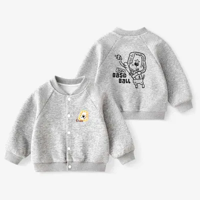Kids Toddler Boys Girls Spring Autumn Casual Cute Cartoon Dot Print Long Sleeve Cotton Coat