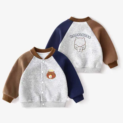 Kids Toddler Boys Girls Spring Autumn Casual Cute Cartoon Dot Print Long Sleeve Cotton Coat