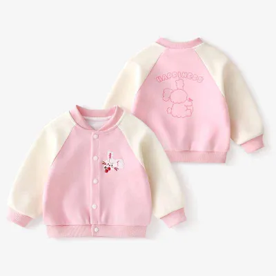 Kids Toddler Boys Girls Spring Autumn Casual Cute Cartoon Dot Print Long Sleeve Cotton Coat