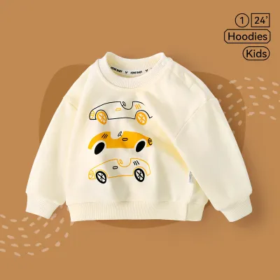 Kids Toddler Boys Girls Casual Cute Cartoon Animal Stripe Print Long Sleeve Sweatshirts Pullover