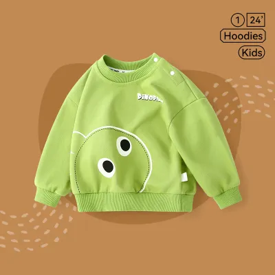 Kids Toddler Boys Girls Casual Cute Cartoon Animal Stripe Print Long Sleeve Sweatshirts Pullover