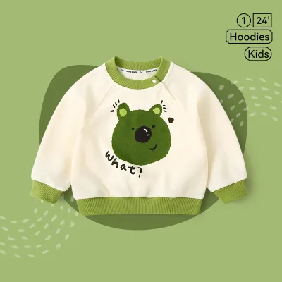 Kids Toddler Boys Girls Casual Cute Cartoon Animal Stripe Print Long Sleeve Sweatshirts Pullover