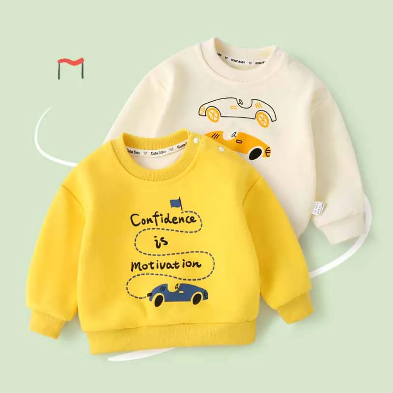 Kids Toddler Boys Girls Casual Cute Cartoon Animal Stripe Print Long Sleeve Sweatshirts Pullover