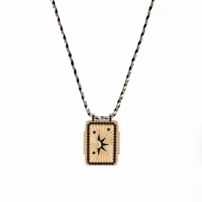Bohemian Vintage Sun Moon Evil Eye Pendant Necklace Copper O-Chain