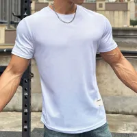 Men Casual Loose Letter Printing Round Neck Short Sleeve T-Shirt