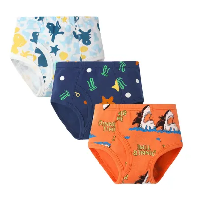 Kids Toddler Boys Cute Cartoon Stripe Dinosaur Print Cotton Briefs Pajamas