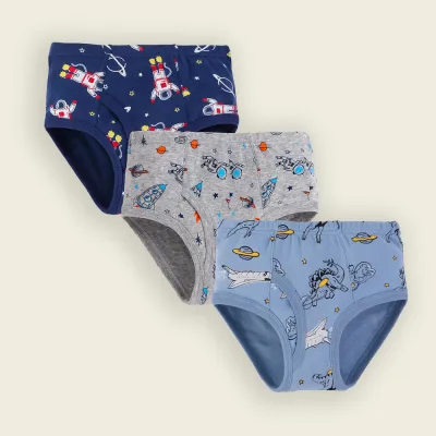 Kids Toddler Boys Cute Cartoon Stripe Dinosaur Print Cotton Briefs Pajamas