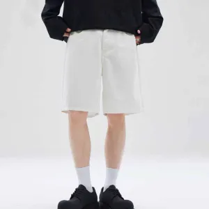 Men Summer Vintage Straight Denim Shorts