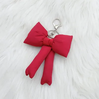 Women Simple Cute Bow Key Chain Pendant Alloy Keychain