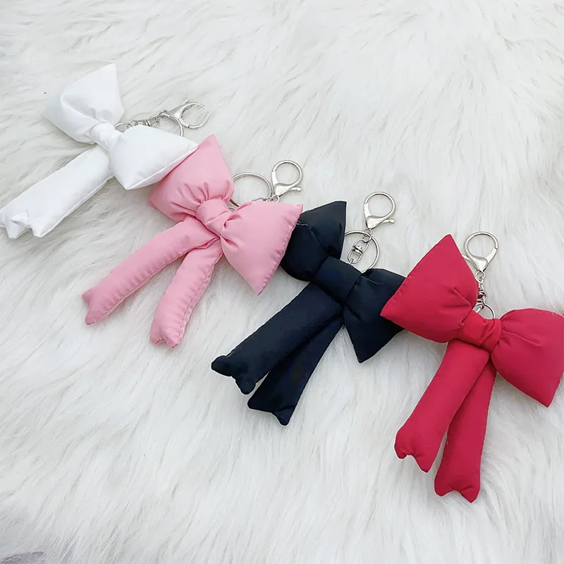 Women Simple Cute Bow Key Chain Pendant Alloy Keychain