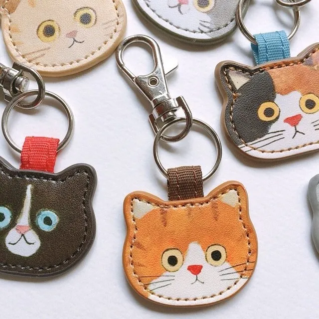 Women Simple Cute Kitten Key Chain Pendant