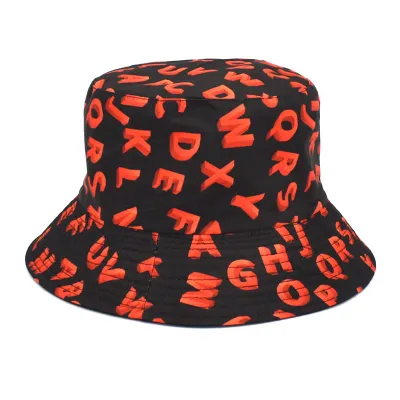 Summer Women Fashion Creative Smiley Panda Floral Print Sunshade Bucket Hats