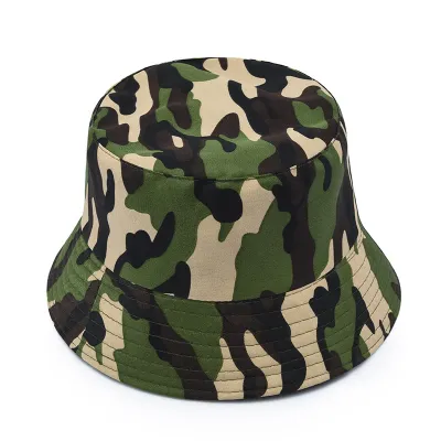 Simple Outdoor Camouflage Printed Breathable Sunshade Bucket Hats